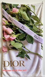 Dior Pink Rose Bud Flannel Throw Blanket D165